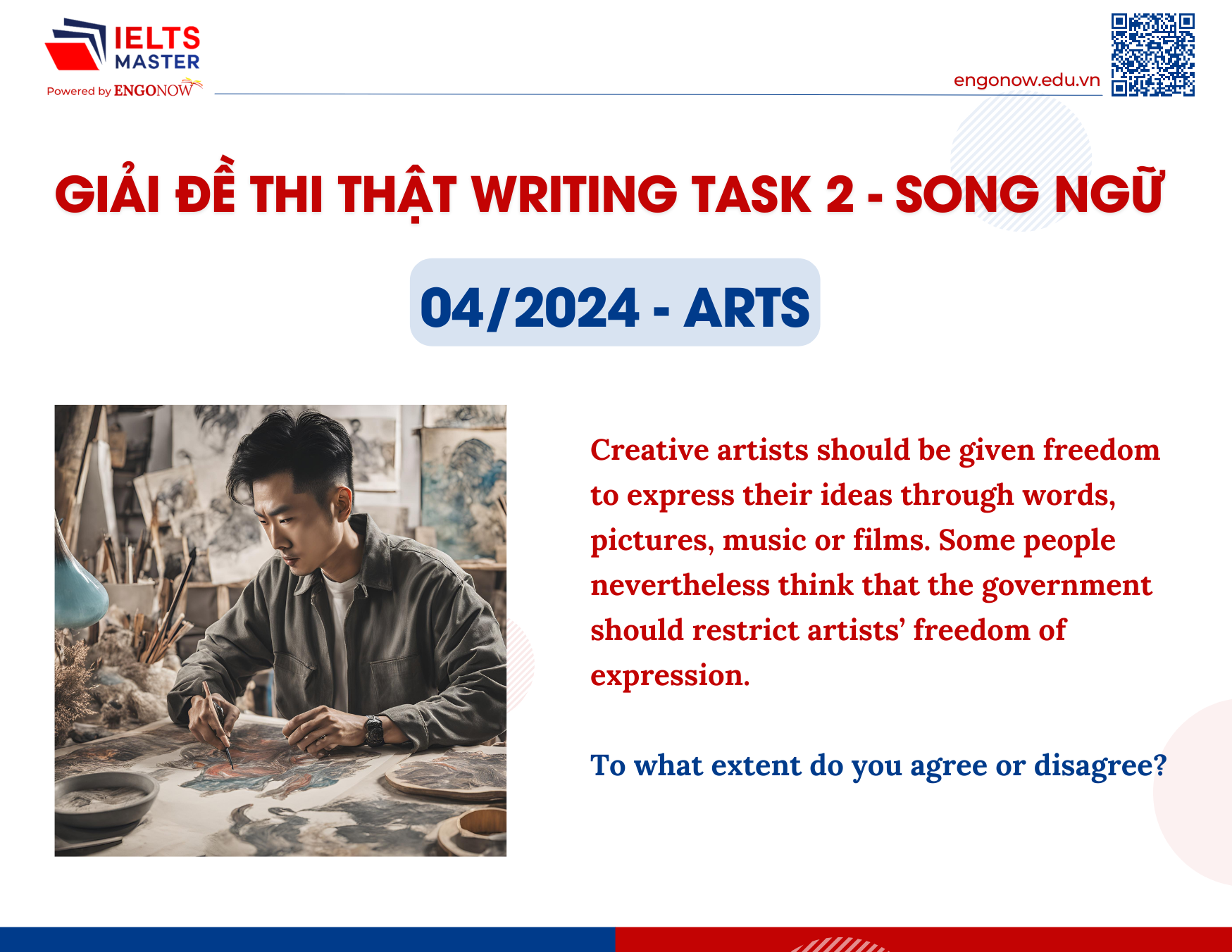 bài mẫu đề thi thật IELTS writing task 2 - arts